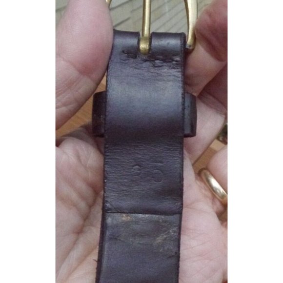 Belt Beaded Circles Handmade Masaai Maasai Masai leather Sz 35 (34\